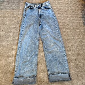 Gap Wide Leg Cuffed Denim Jeans